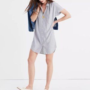 NEW Madewell Stripe Central Shirt Dress